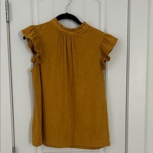 Ruffled Mustard Blouse